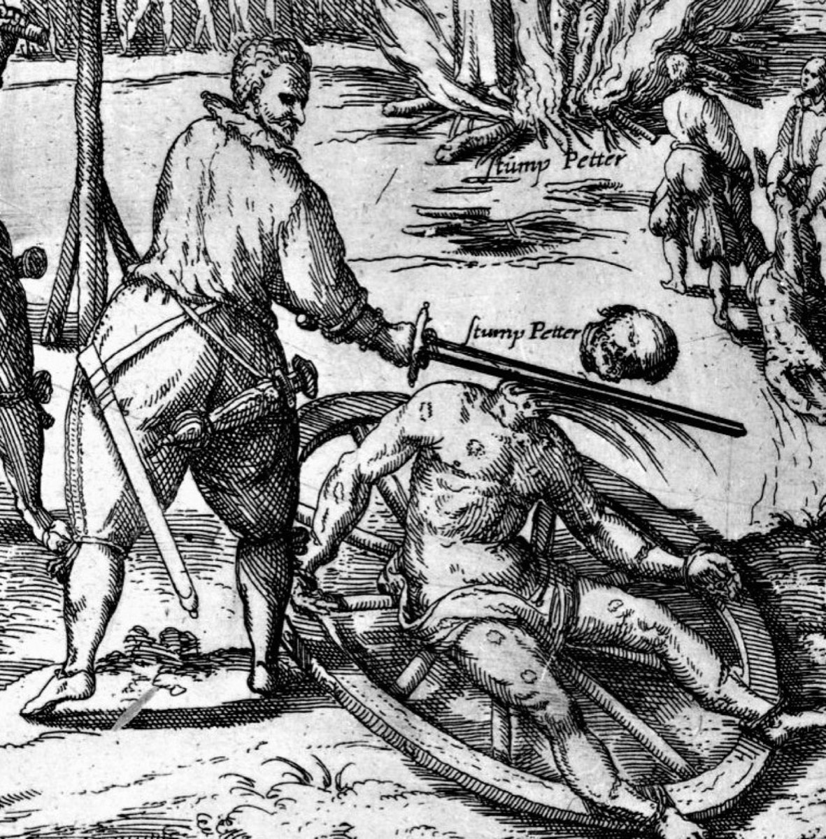 Execução de Peter Stumpp em Bedburg, 1589, em gravura da época